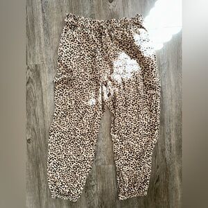 Aerie Linen Leopard Jogger Pants